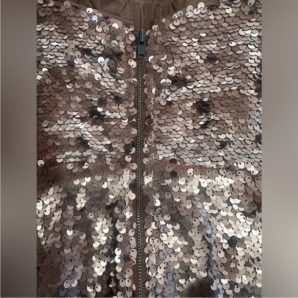 NWT Bardot Stasia Sequined Corset Dress in Bronze.  SZ 8 - Picture 6 of 15